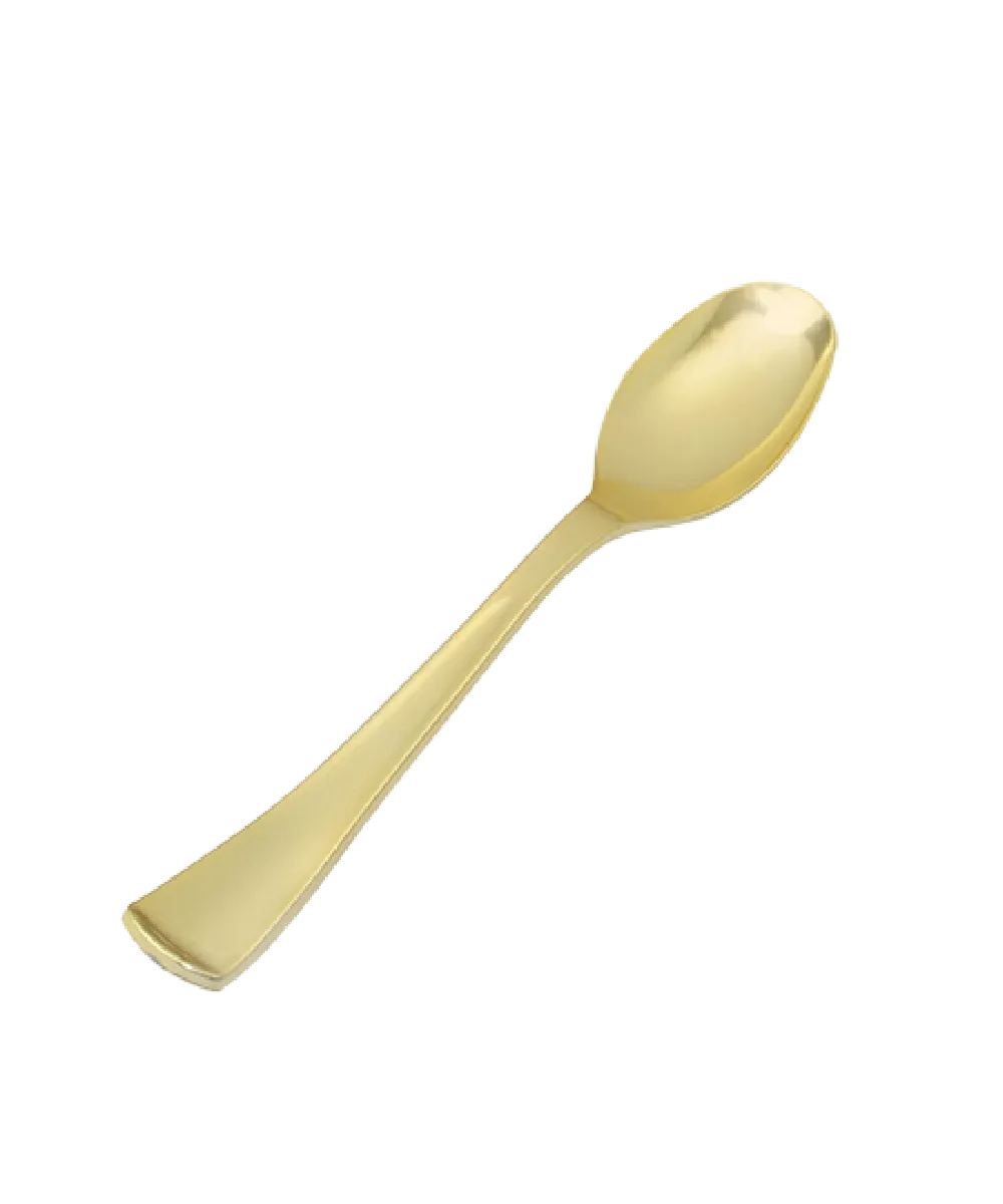 CATERING SPOON 10" PLASTIC GOLD FOR SERVING FOOD - 60/CASE