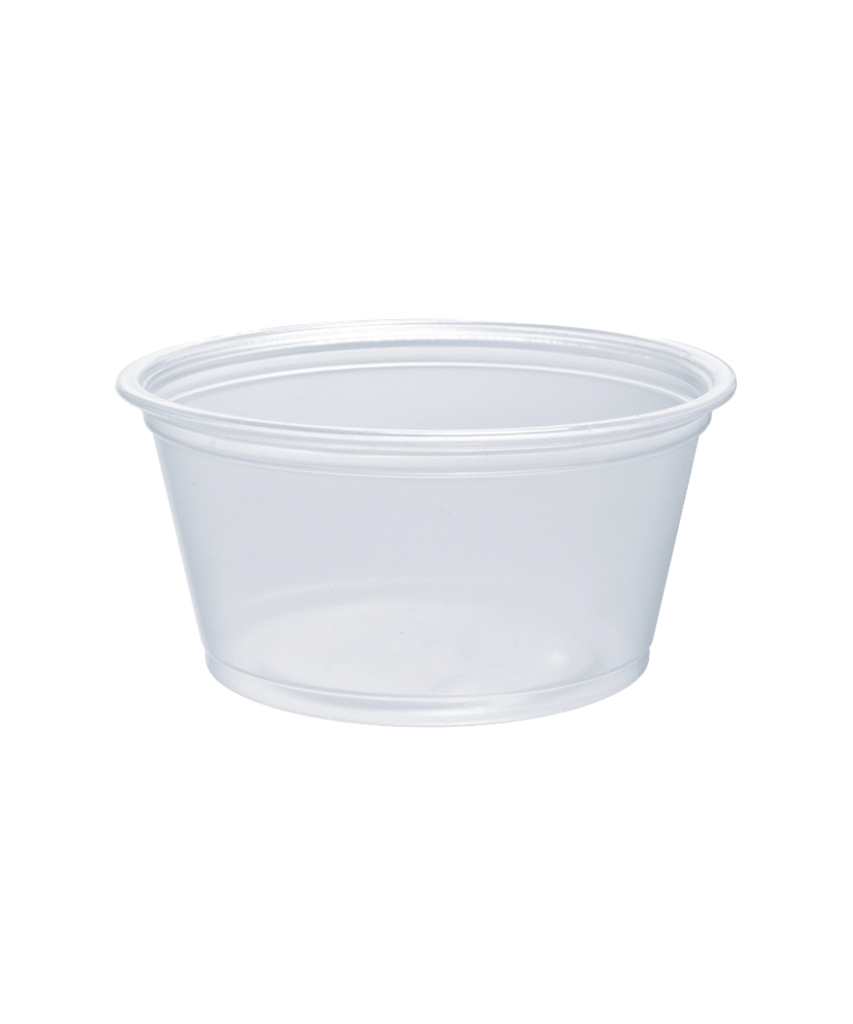 SOUFFLE / PORTION CUP 2oz CLEAR PLASTIC ROUND - 2500/CASE
