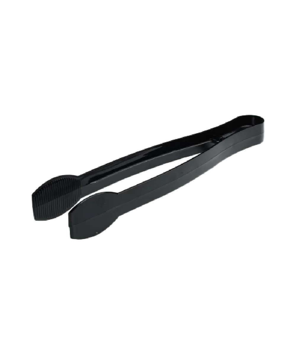 FOOD SERVING TONG 9" PLASTIC BLACK  - 48/CASE