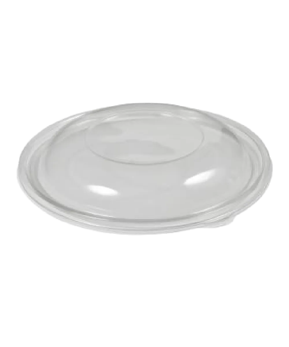BOWL LID ROUND HIGH DOME CLEAR PLASTIC PET FOR 24oz, 64oz - 50/CASE