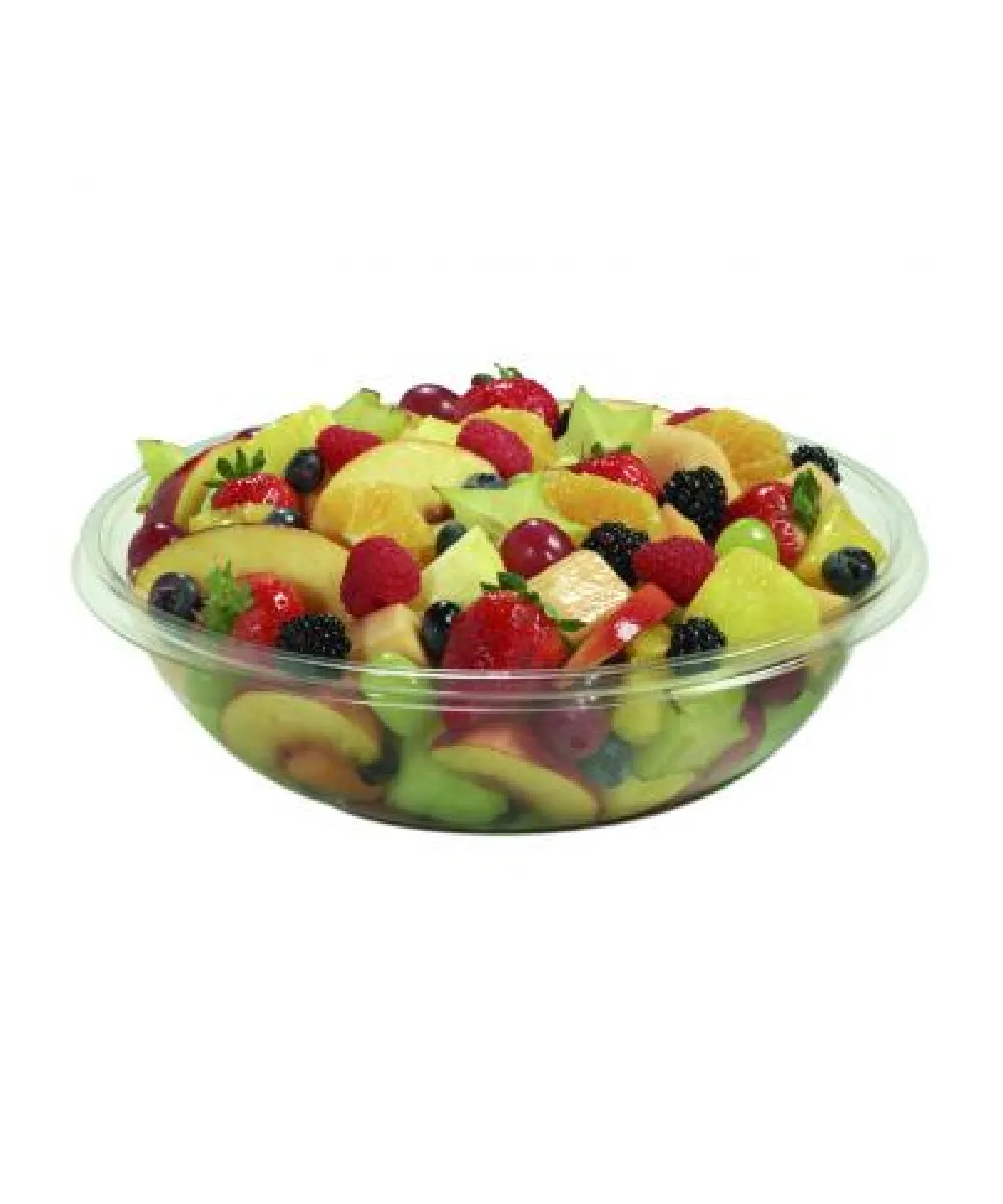 FOOD SALAD BOWL 180oz / 10lb ROUND CLEAR PLASTIC - 50/CASE