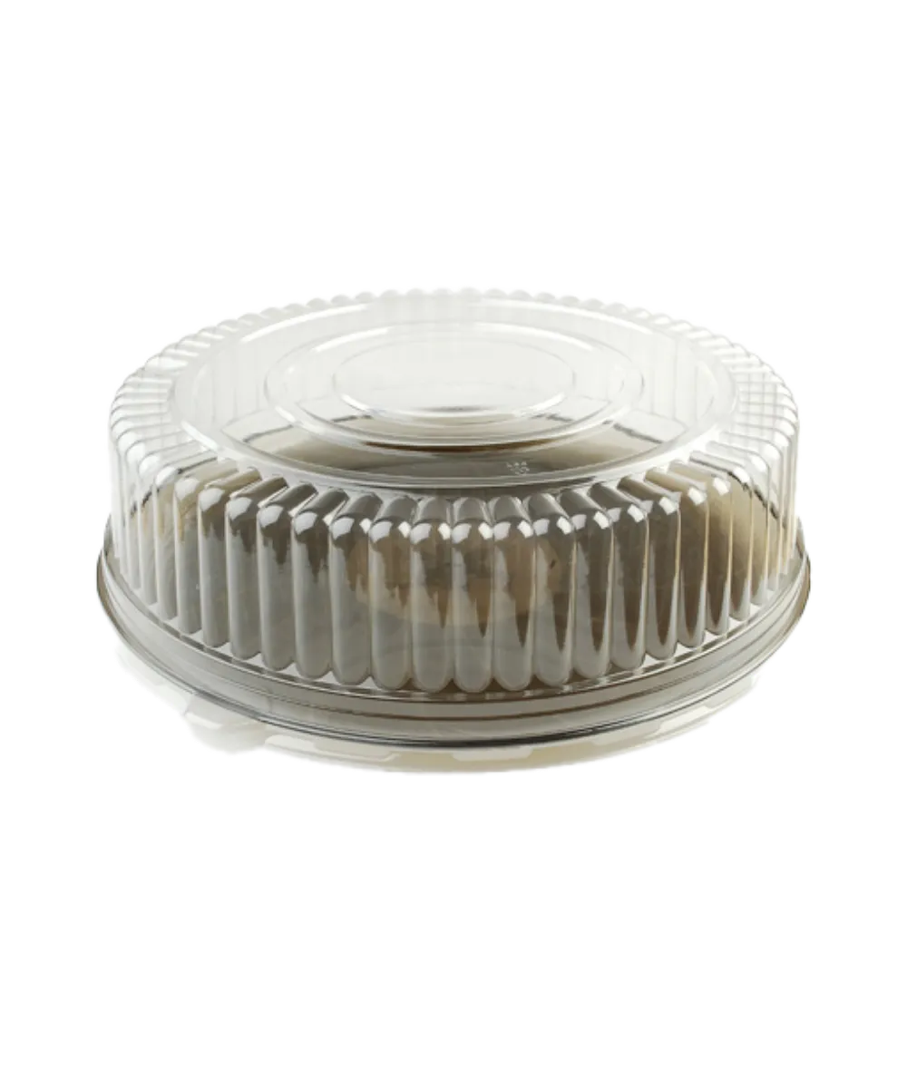 CATERING TRAY LID 16" ROUND HIGH DOME CLEAR PET SUSTAINABLE FOR 16" PLATTER - 25/CASE