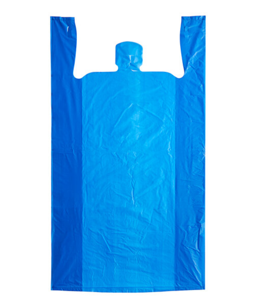 BAG BLUE PLASTIC JUMBO THANK-U - 350/CASE