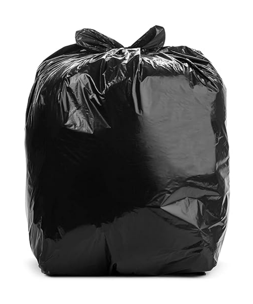 CAN LINER 23"X17"X46" EXTRA HEAVY BLACK PLASTIC TRASH BAG - 100/CASE