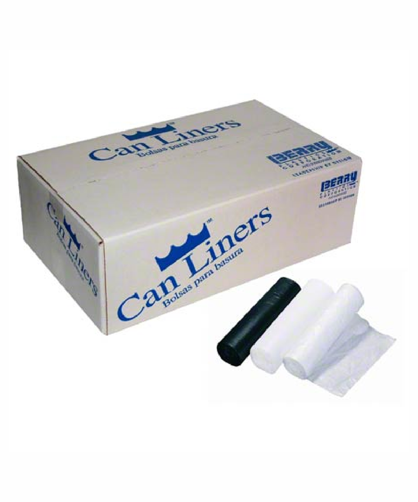 CAN LINER 38"X58" 60 GALLON CLEAR SUPER HEXENE LLDPE BLEND 1.1MIL TRASH BAG CORELESS ROLL  - 100/CASE