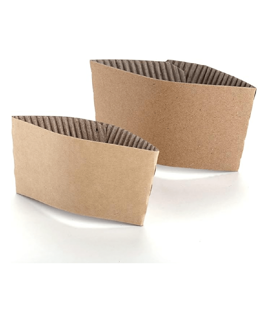 COFFEE CUP SLEEVE 8oz KRAFT PAPER FOR HOT BEVERAGES - 1000/CASE