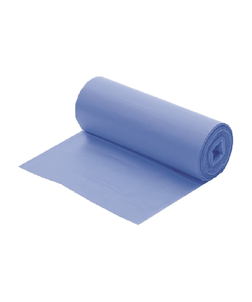 CAN LINER 40"X46" 1.2MIL 45 GALLON PLASTIC TRASH BAG BLUE RECYCLING LLDPE - 100/CASE