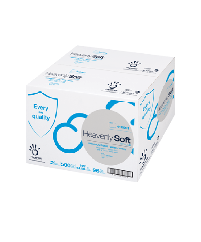 SINGLE BATHROOM TISSUE HEAVENLY SOFT SPECIAL 2-PLY 3.5"x4.13" WHITE RENEWABLE VIRGIN PULP 500-SHEETS ROLL  - 96/CASE