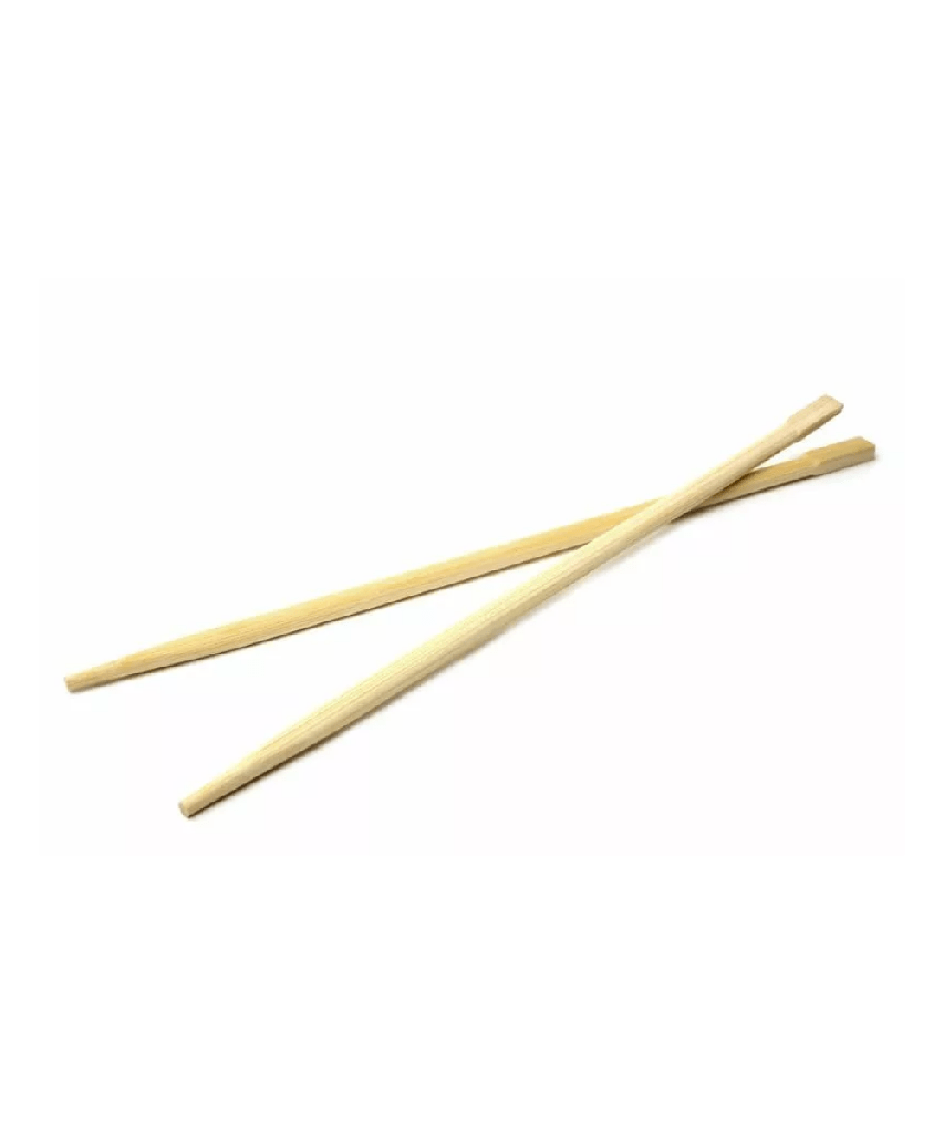 CHOPSTICK WOODEN 9" FLAT HEAD UNWRAPPED - 3000/CASE