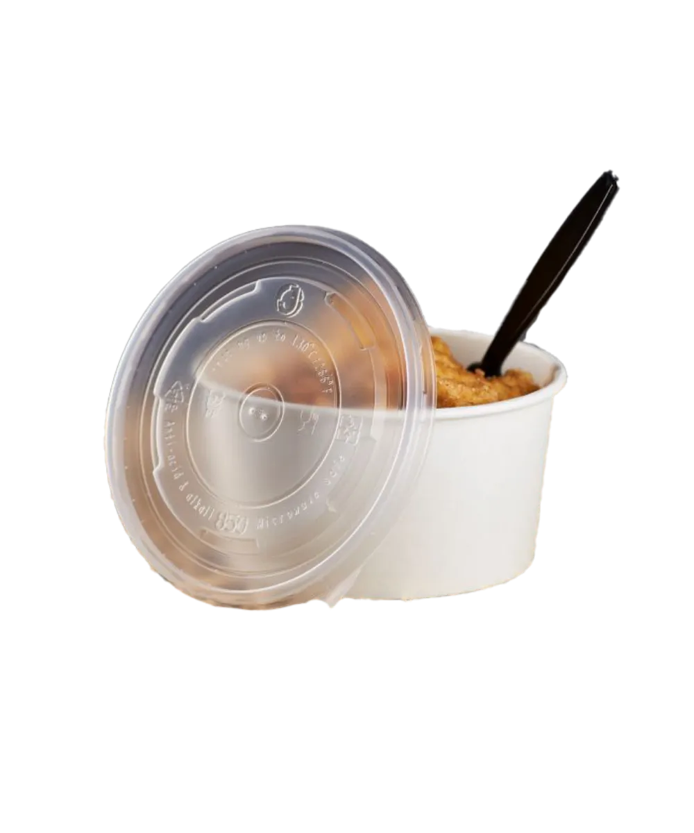 SOUP BOWL LID CLEAR PP PLASTIC ROUND FLAT FOR 24-32oz 142mm Karat RECYCLABLE - 600/CASE