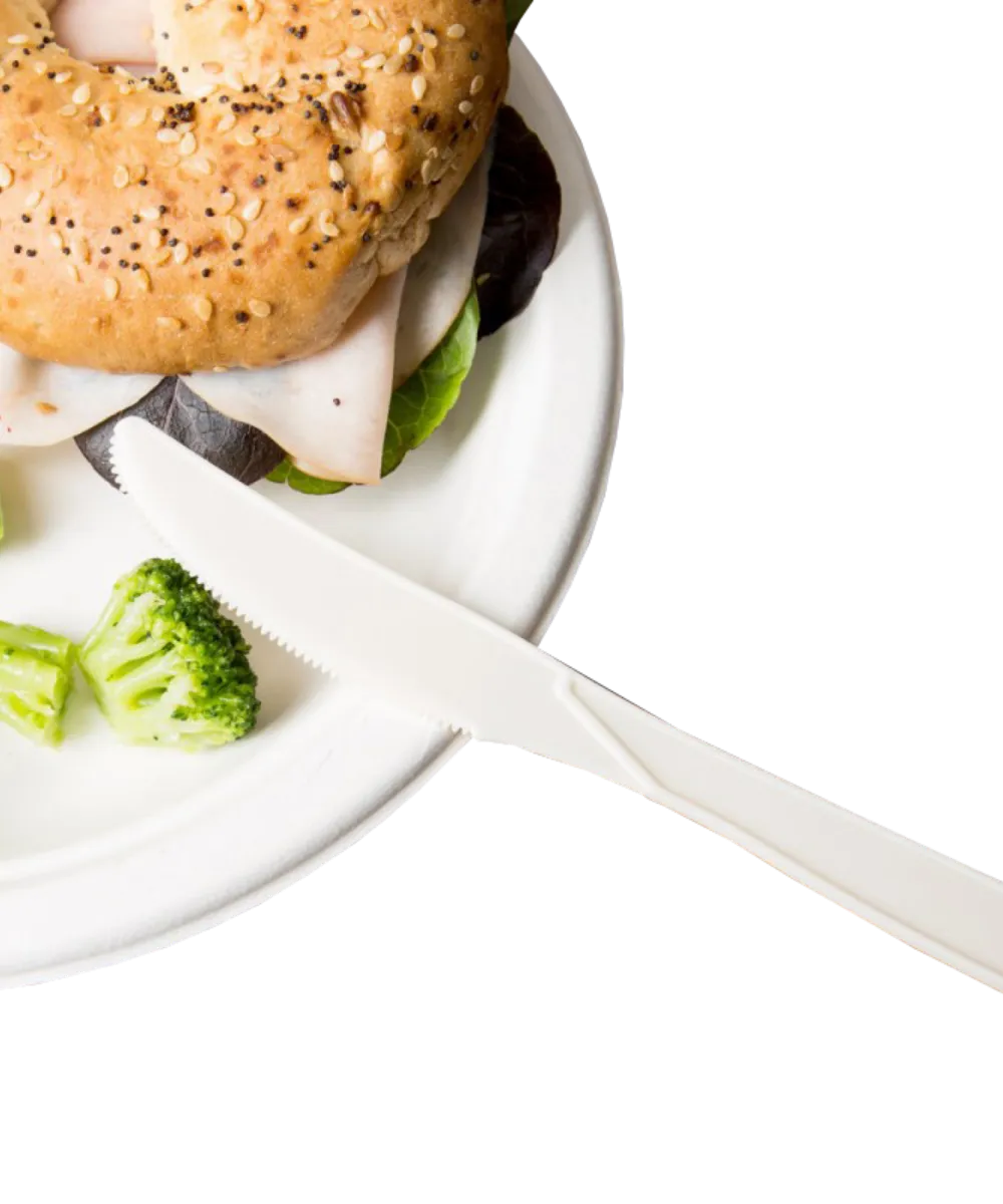 KNIFE NATURAL BIO MATERIAL CORN / COMPOSTABLE - 1000/CASE