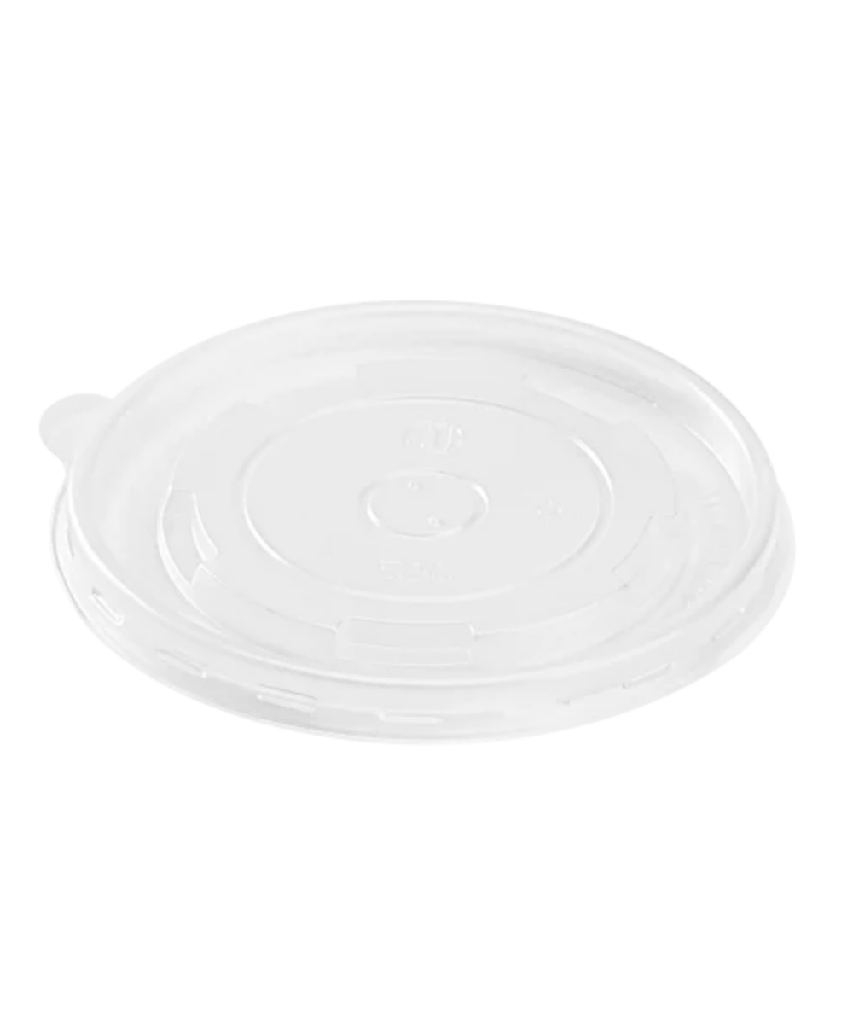SOUP BOWL LID CLEAR PP PLASTIC ROUND FLAT FOR 16oz  112mm  Karat RECYCLABLE - 1000/CASE