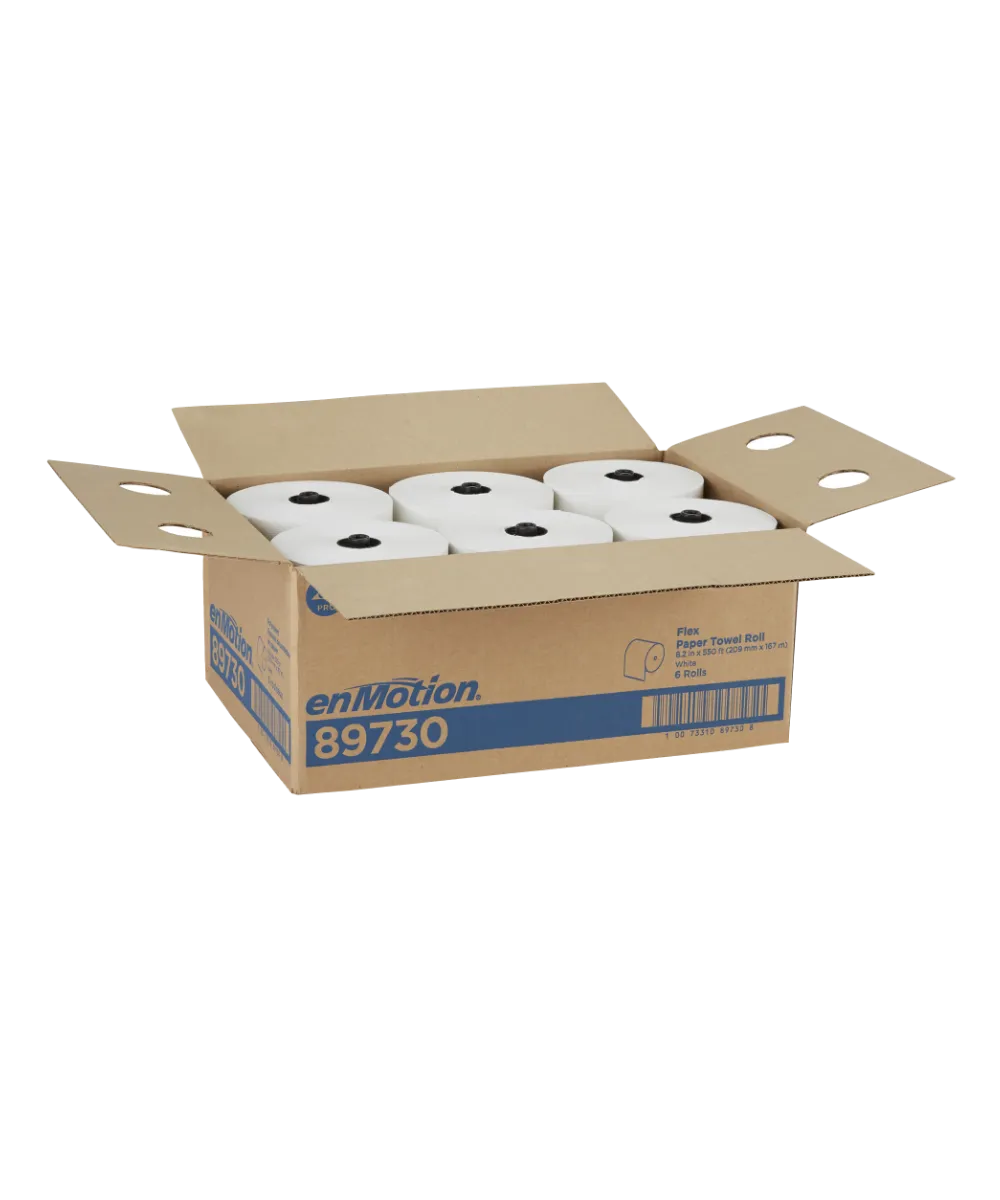 PAPER TOWEL ENMOTION® FLEX 10"x800' WHITE ROLL GP PRO RECYCLED  - 6/CASE