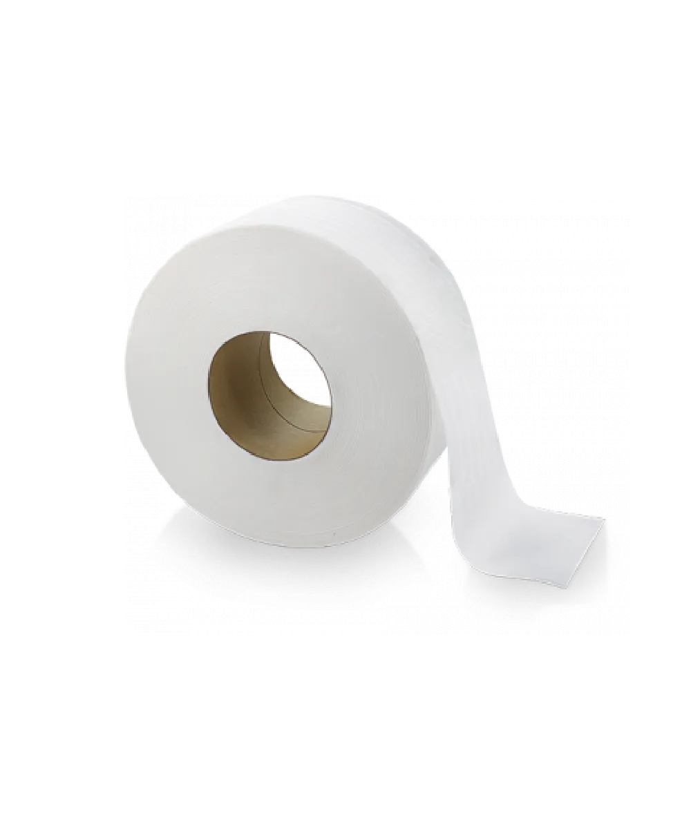 TOILET TISSUE JUMBO 3.3"X1000' WHITE 2-PLY ROLL - 12/CASE