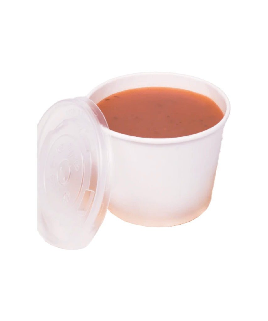 CONTAINER 16oz WHITE PAPER ROUND 112mm Karat COMPOSTABLE - 1000/CASE