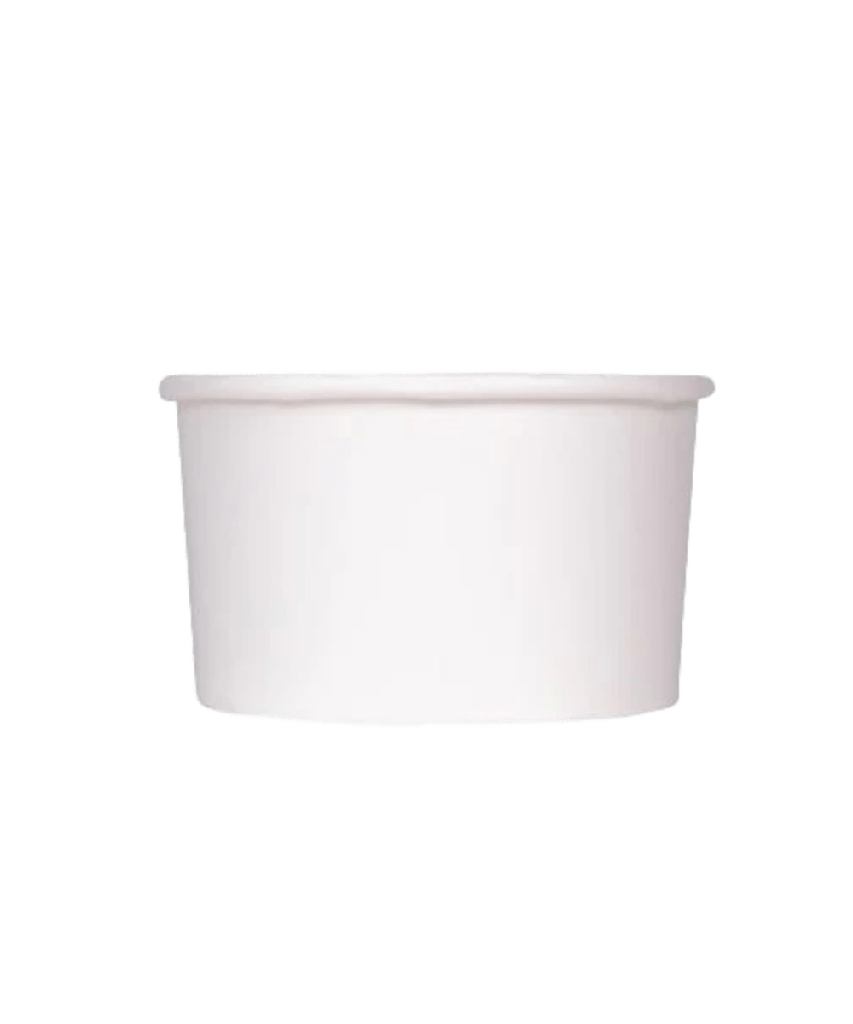 CONTAINER 5oz WHITE PAPER ROUND 87mm Karat COMPOSTABLE - 1000/CASE