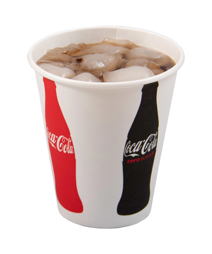 CUP 12oz WAX/POLY PAPER Coca-Cola® COLD BEVERAGE MOSITURE RESISTANT - 2000/CASE