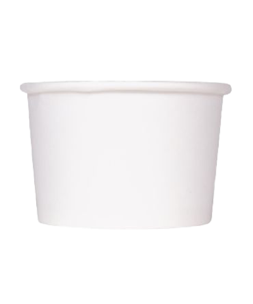 FOOD CONTAINER 4oz PAPER WHITE 76mm KARAT - 1000/CASE
