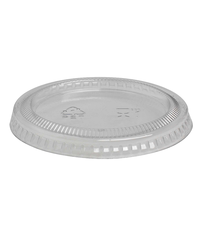 CUP LID PET CLEAR FOR 2oz SOUFFLE / PORTION CUPS DIXIE - 2400/CASE