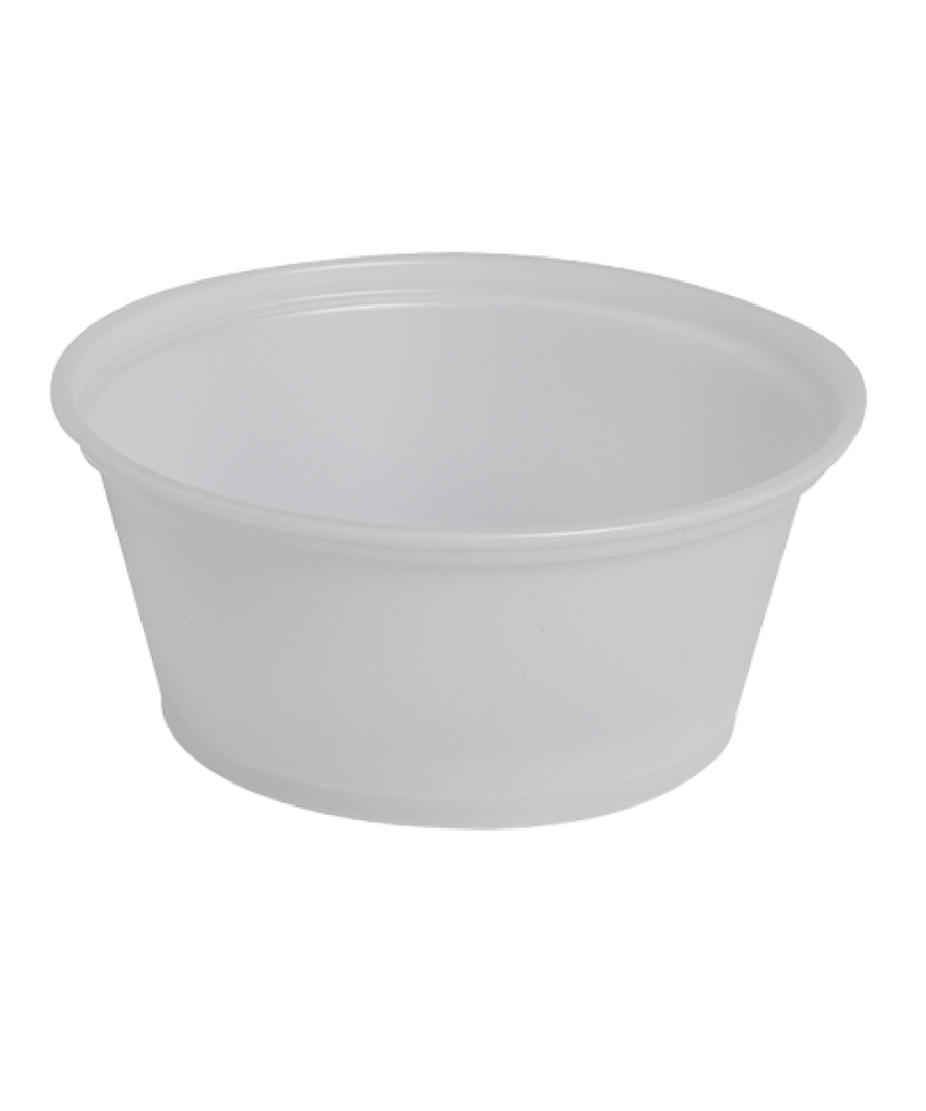 SOUFFLE / PORTION CUP 3.25oz PET CLEAR ROUND DIXIE - 2400/CASE