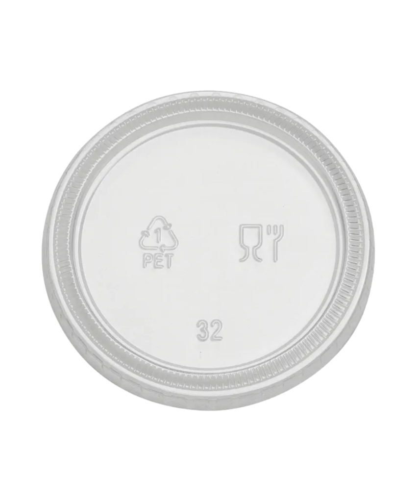 CUP LID PET CLEAR 3.25-4oz SOUFFLE / PORTION CUPS DIXIE - 2400/CASE