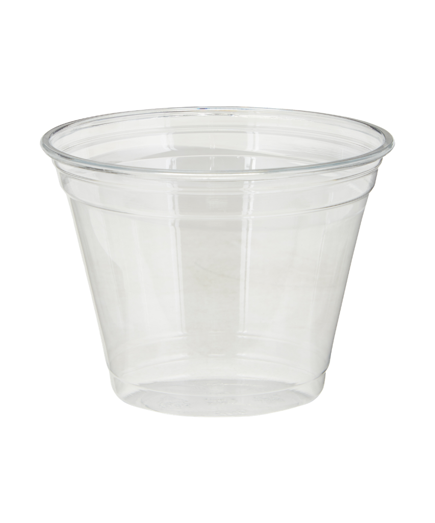 CUP 9oz PET CLEAR SQUAT FOR COLD BEVERAGE DIXIE - 1000/CASE