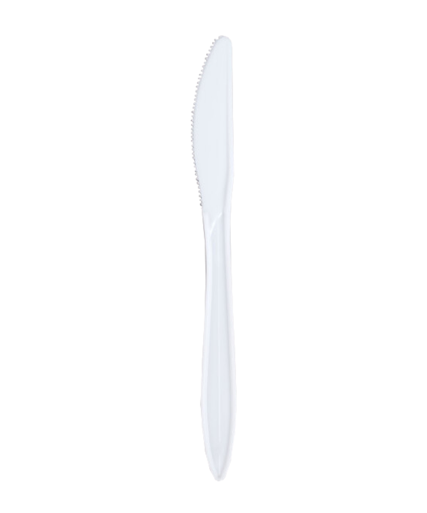 KNIFE PLASTIC WHITE MEDIUM WEIGHT - 1000/CASE