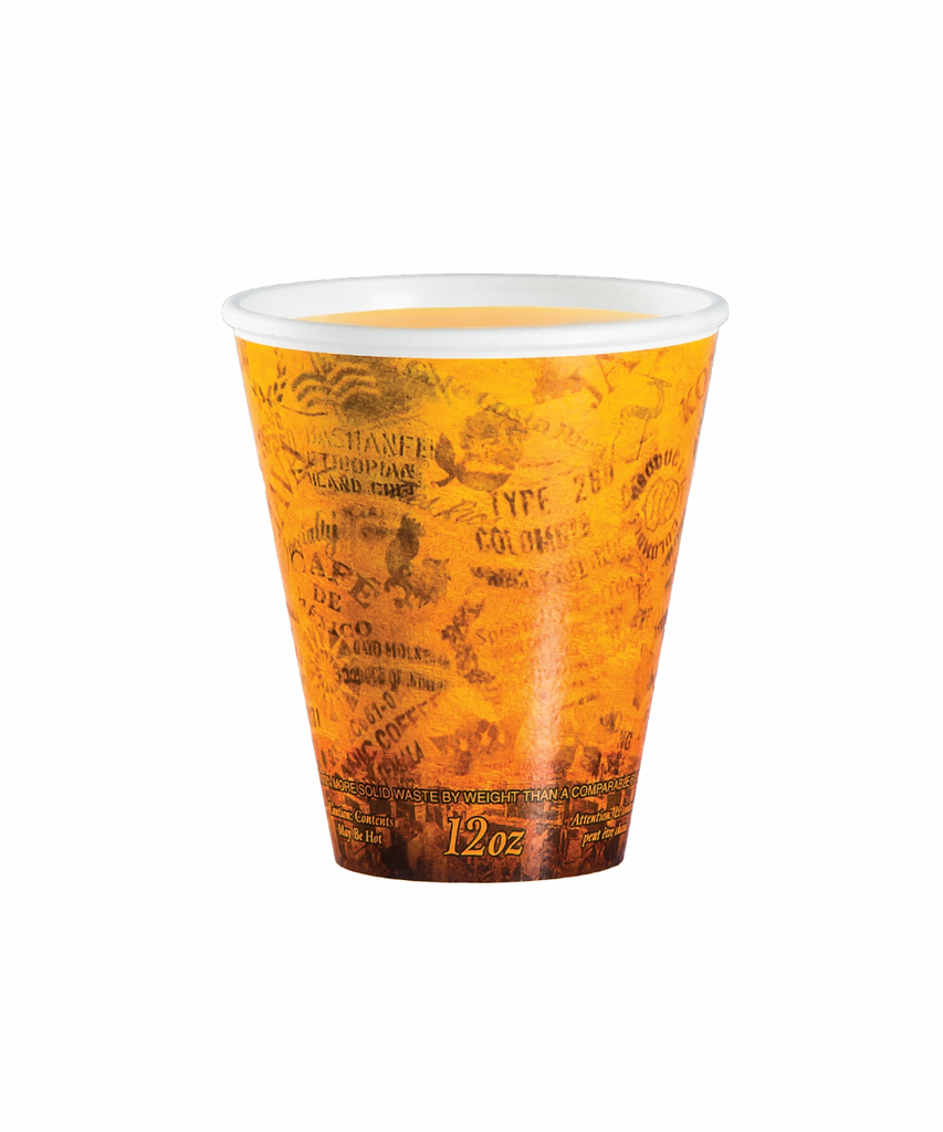 FOAM CUP 12oz PAPER WRAPPED FOR HOT BEVERAGES - 1000/CASE