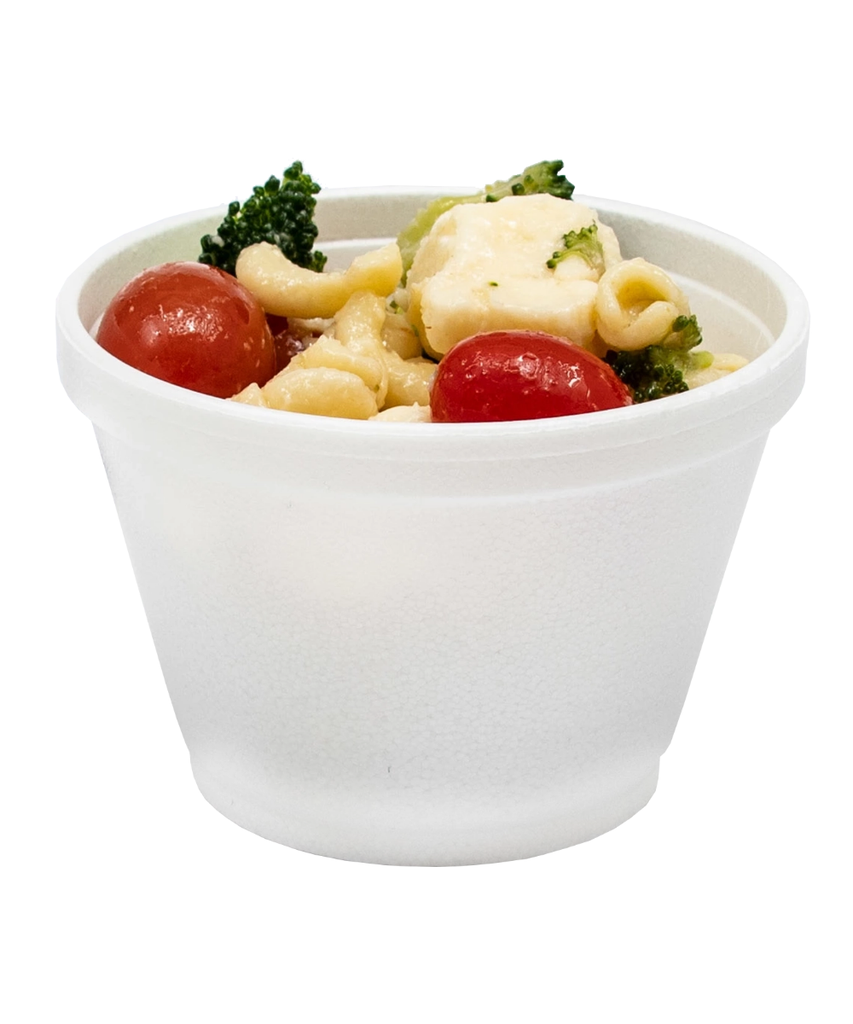 FOAM CONTAINER 6oz EPS ROUND WHITE SQUAT - 1000/CASE