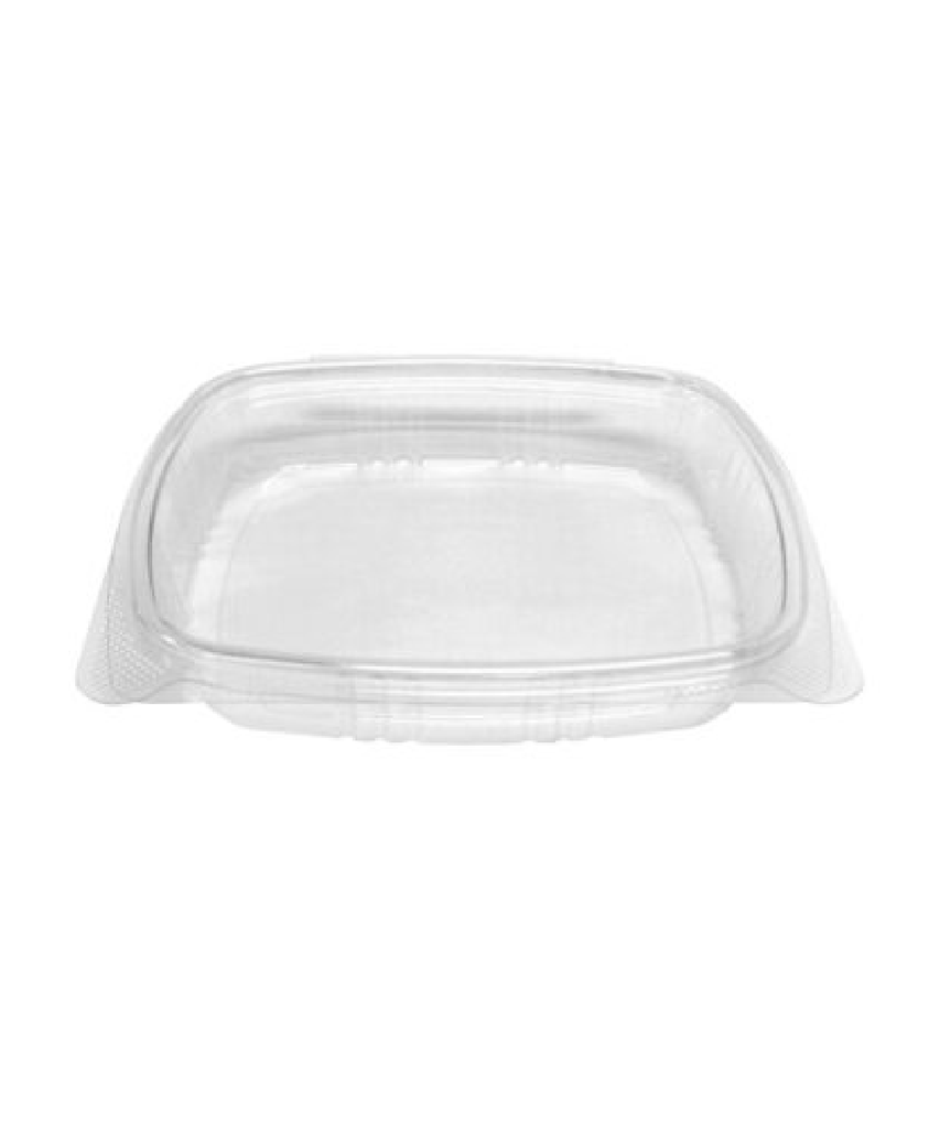 DELI CONTAINER HINGED LID 16oz SHALLOW RPET CLEAR - 200/CASE