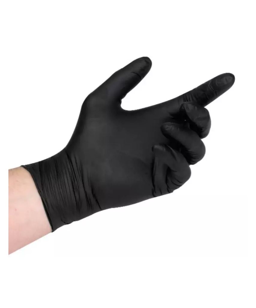 GLOVE BLACK NITRILE POWDER FREE LARGE - 1000/CASE