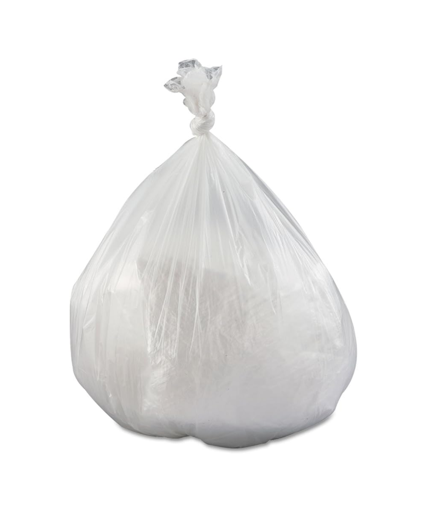 CAN LINER PLASTIC 43x48 NATURAL 17MC - 200/CASE