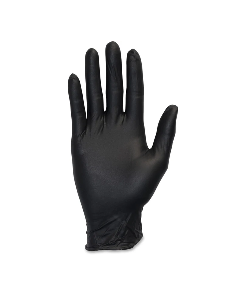 NITRILE EXAM GLOVE 4MIL LARGE BLACK - 1000/CASE