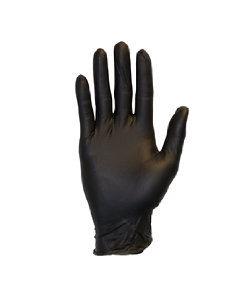 NITRILE EXAM GLOVE 5MIL MEDIUM BLACK - 1000/CASE