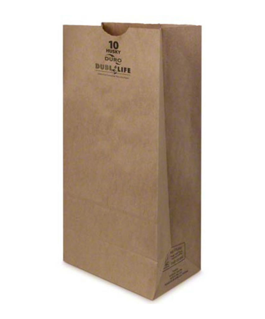 BAG PAPER 10# BROWN HUSKY HEAVY - 400/CASE