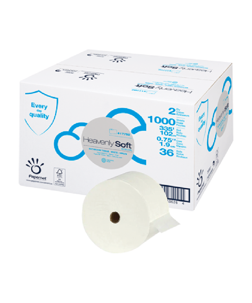 SINGLE BATH TISSUE SMALL CORE 0.76" - 36/CASE