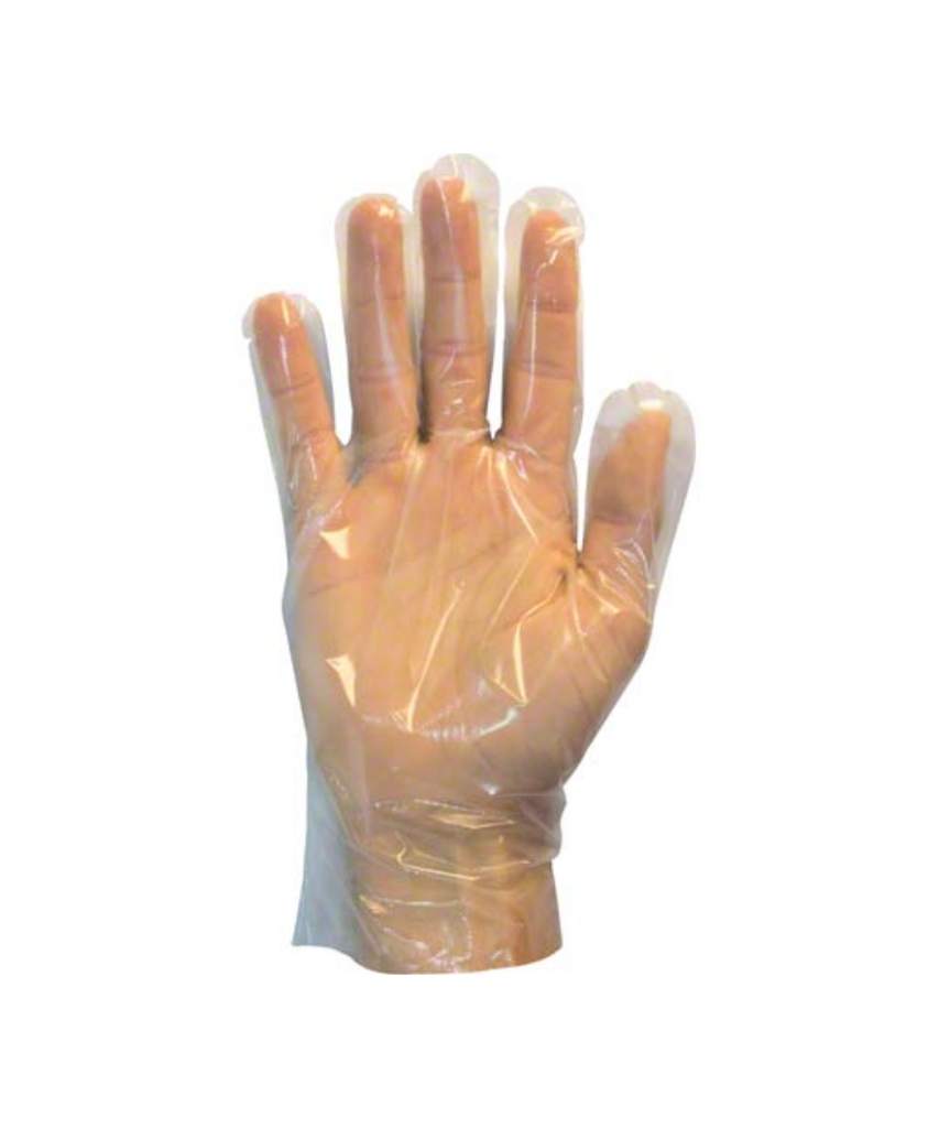 POLY GLOVES CLEAR LOW DENSITY LARGE - 10000/CASE