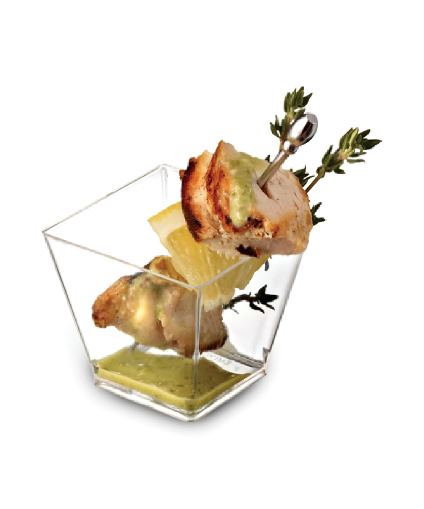 CATERING SMALL WONDERS 2"X1.75" 2oz NOTION CUBE SQUARE CLEAR PLASTIC - 200/CASE
