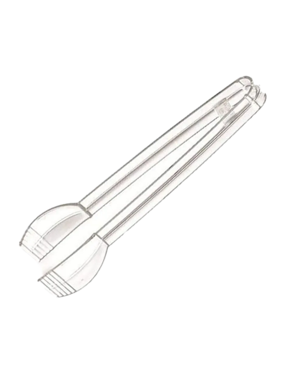 FOOD SERVING TONG 7" PLASTIC CLEAR ESSENTIALS - 48/CASE