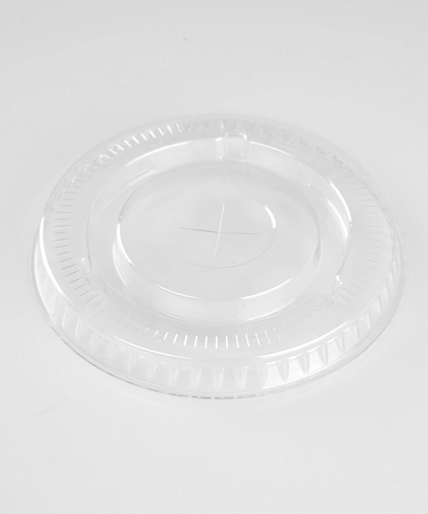 CUP LID 16oz 20oz 24oz CLEAR PET ROUND FLAT FOR COLD BEVERAGE 98mm RECYCLABLE - 1000/CASE (copy)