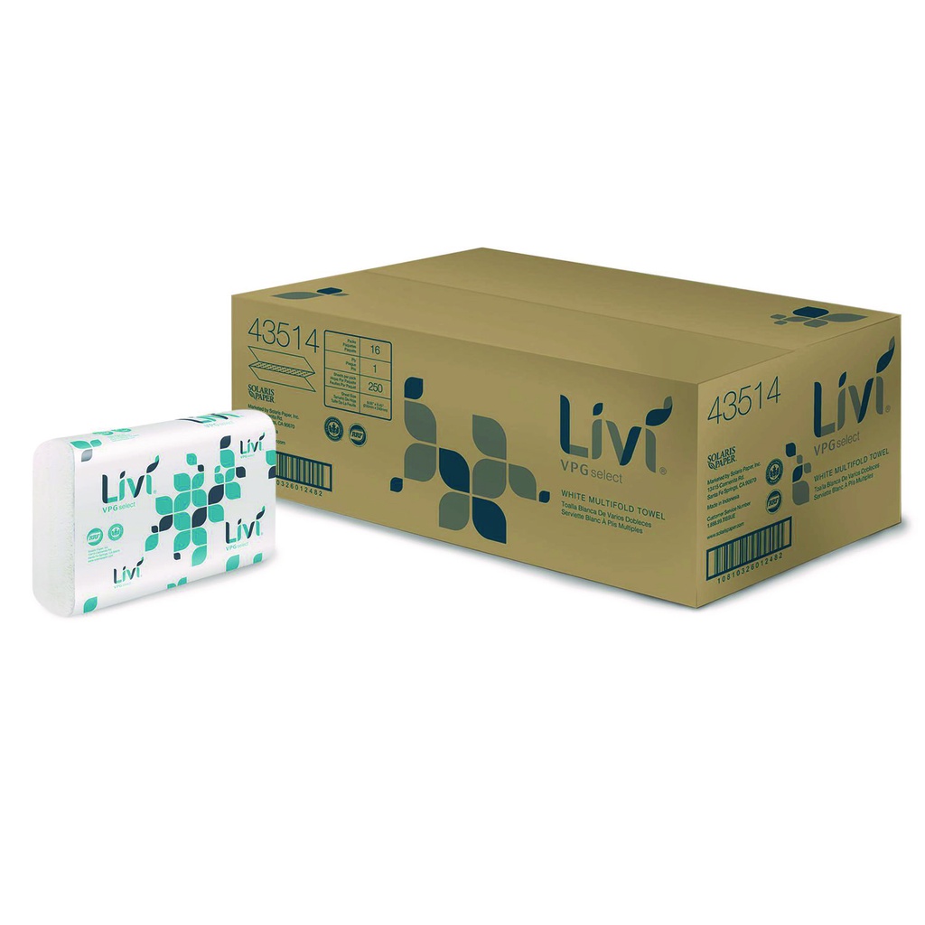 43514 Livi VPG Select Multifold Towel Eco-Friendly - 4000/CS