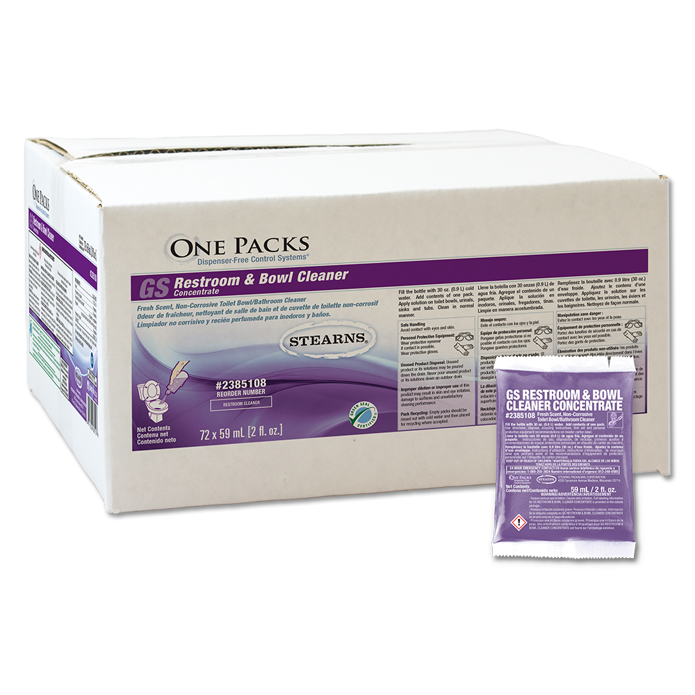 One Packs® GS Restroom & Bowl Cleaner Concentrate