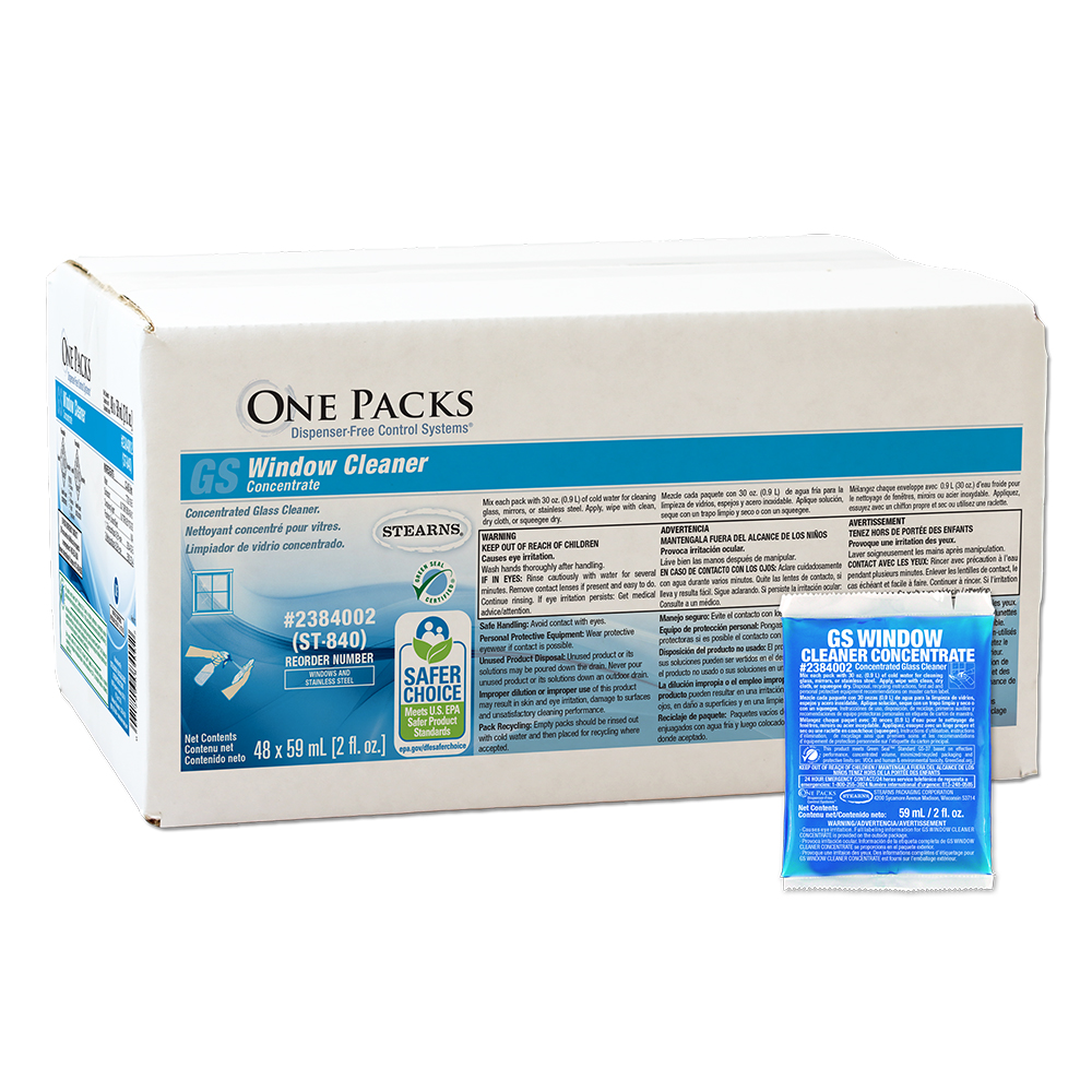 One Packs® GS Window Cleaner Concentrate