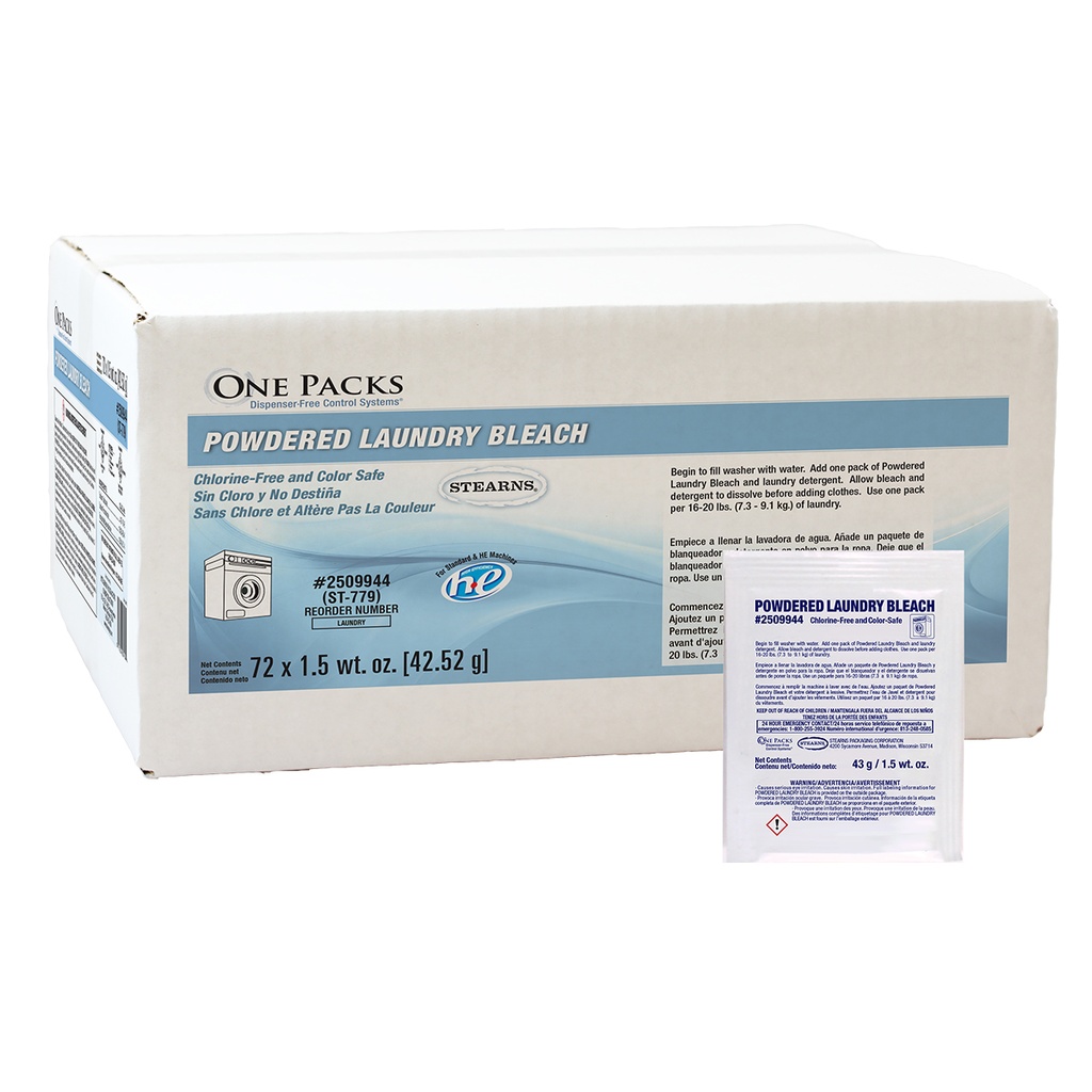 One Packs® Powdered Laundry Bleach