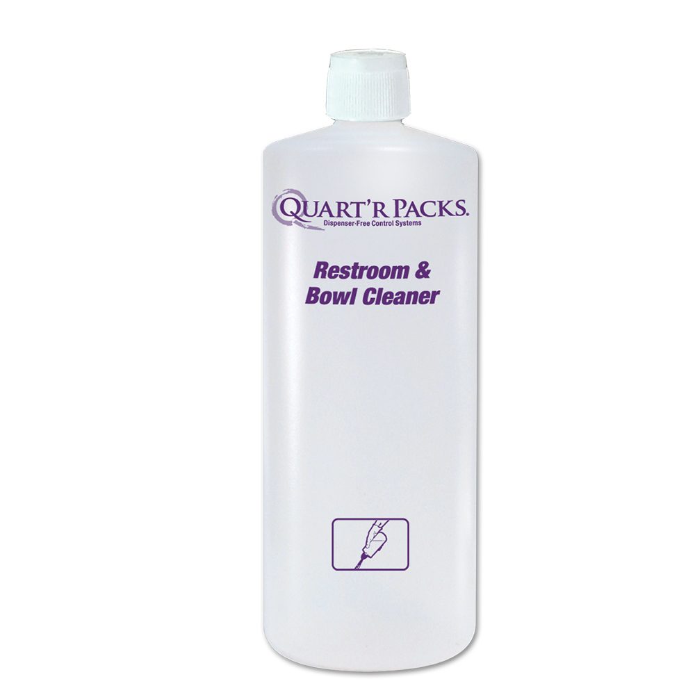Quart’r Packs® Restroom and Bowl 32 oz. Bottle with Spout Cap