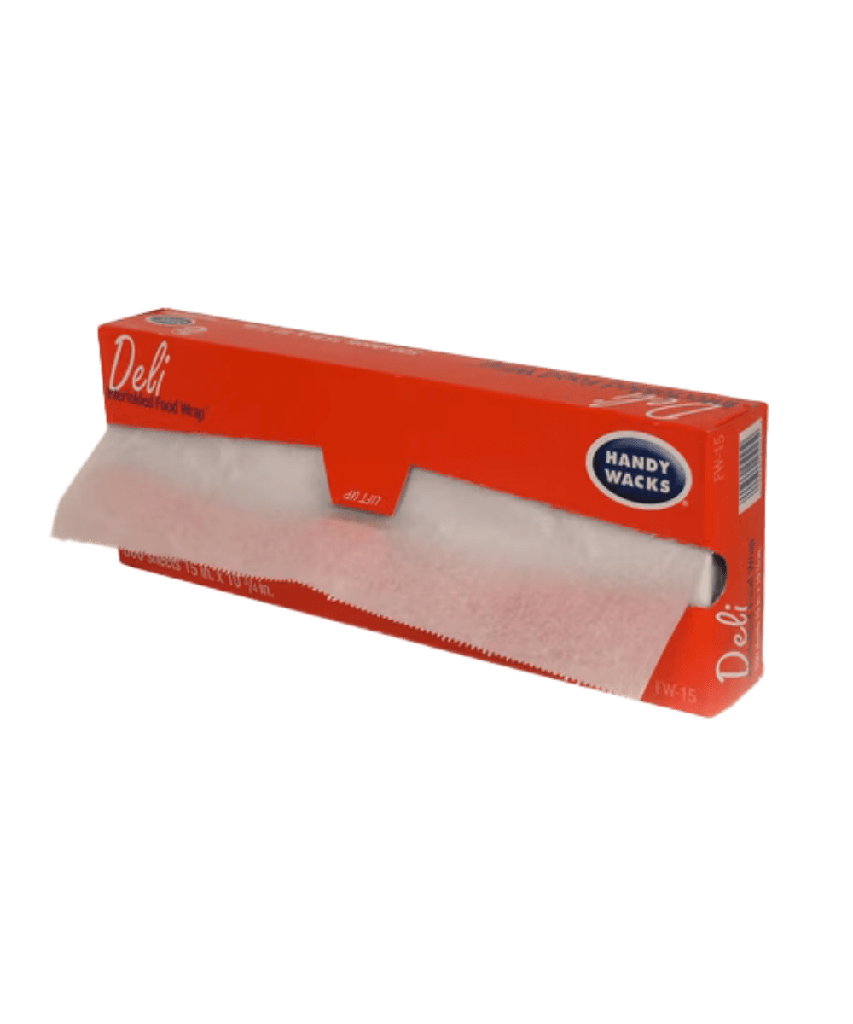 DRY WAXED 15"x10 3/4" WHITE PAPER INTERFOLDED MICROWAVABLE 500 DELICATESSEN SHEETS IN DISPENSER BOX - 6000/CASE