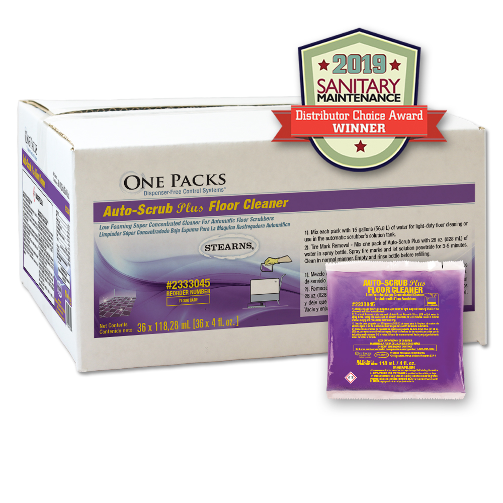 One Packs® Auto-Scrub Plus Floor Cleaner