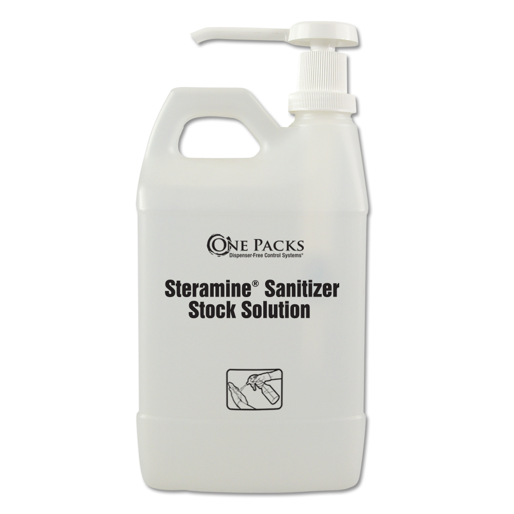 One Packs® Steramine® Sanitizer 64 oz. Stock Solution Bottle
