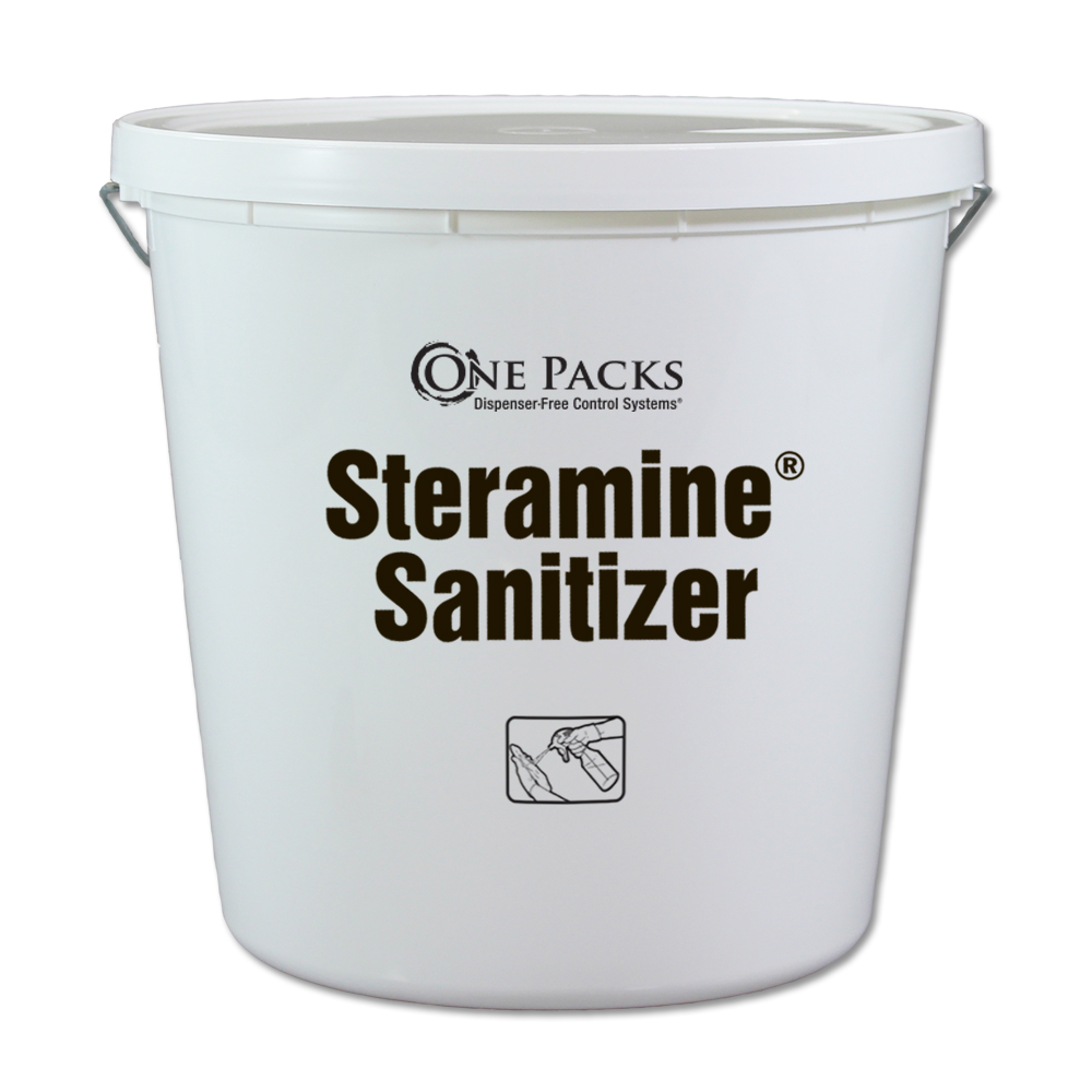 One Packs® Steramine Sanitizer 5 Quart Bucket