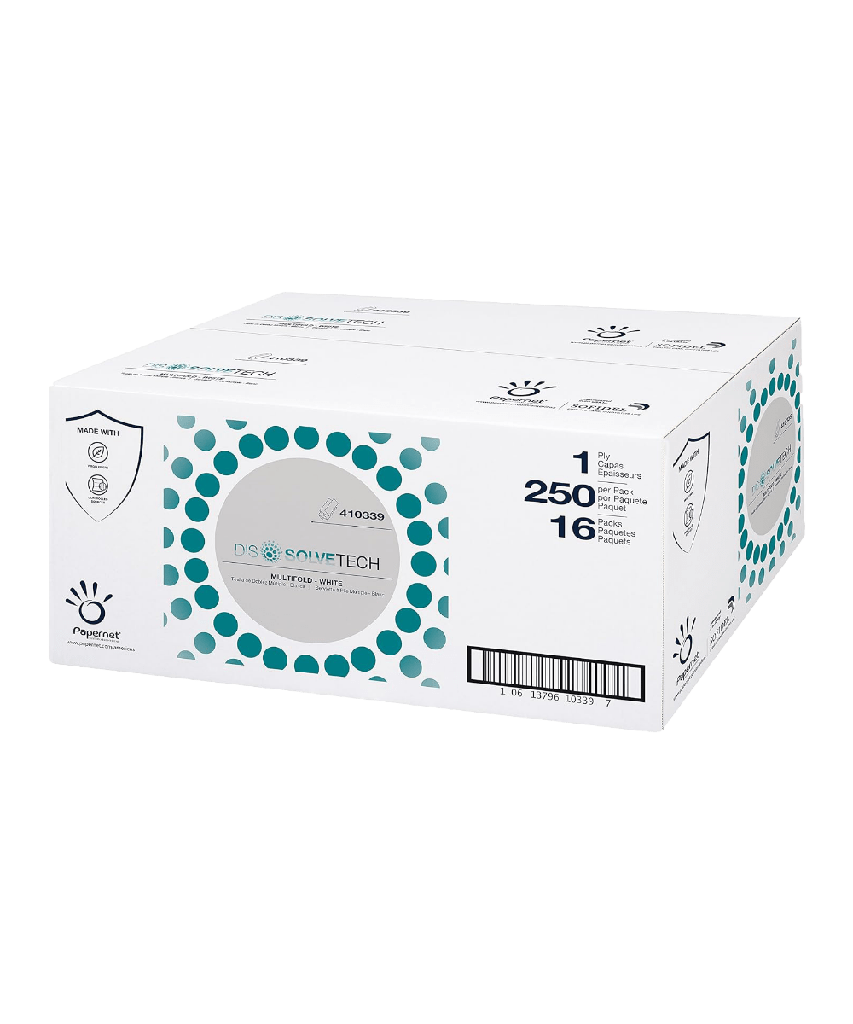 HAND TOWEL MULTIFOLD WHITE 9.5"x9" SHEET - 4000/CASE